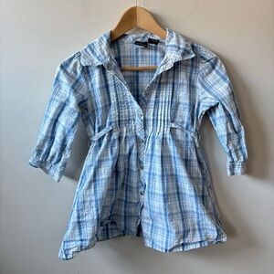 Baby Phat Light Blue Plaid Shirt